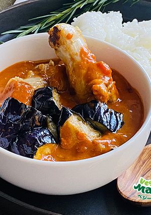 揚げなす入りバターチキンカレー-レシピのメイン写真
