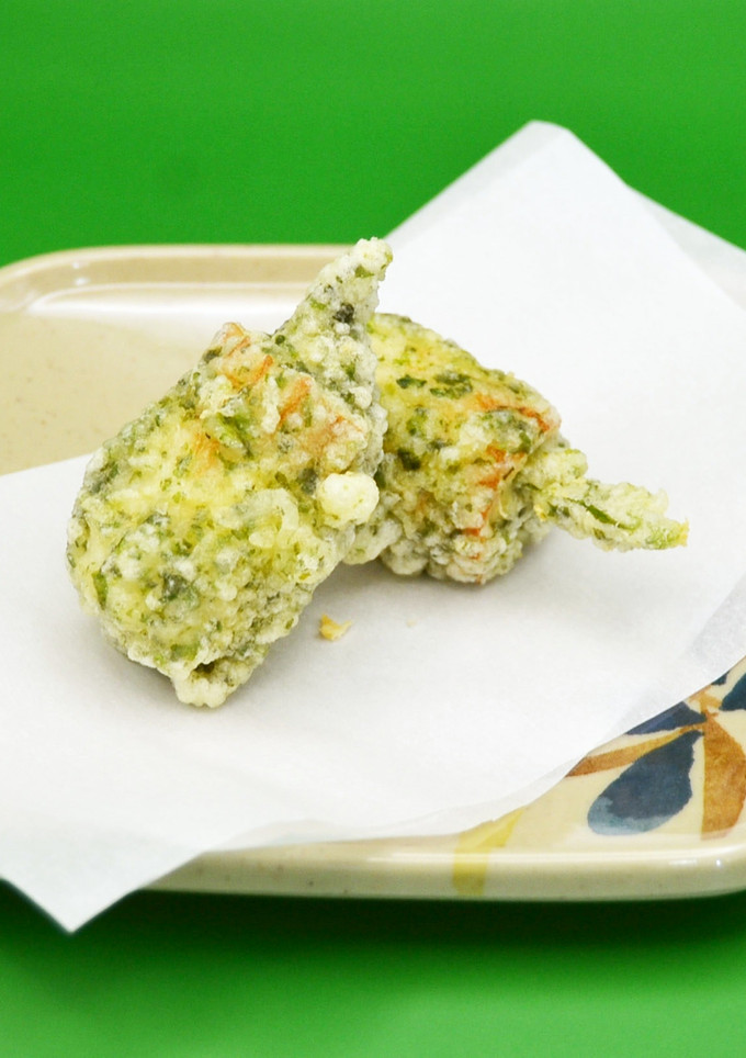 コシアブラとちくわのチーズ磯部揚げ-レシピのメイン写真