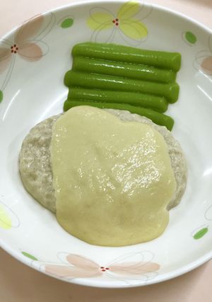 ソフト食　「豚肉の味噌マヨソースがけ」-レシピのメイン写真