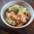 そら豆とエビの炊き込みご飯