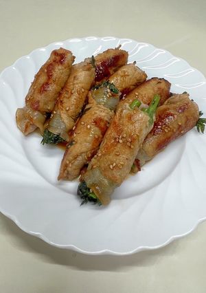 春菊のさっぱり肉まき-レシピのメイン写真