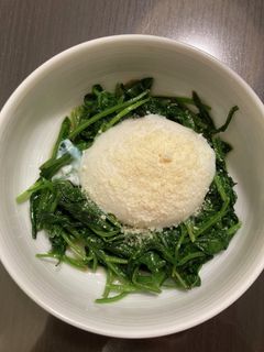 ほうれん草と温玉のサラダ-レシピのメイン写真