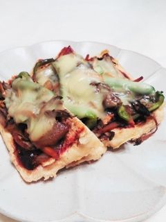 油揚げのベジ味噌ピザ-レシピのメイン写真