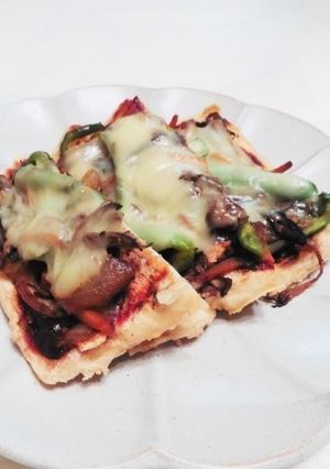 油揚げのベジ味噌ピザ-レシピのメイン写真