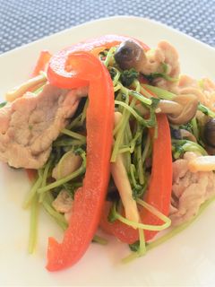 豆苗の中華風炒め-レシピのメイン写真