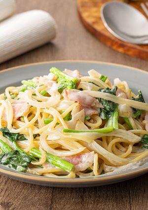 ほうれん草とベーコンのクリームパスタ-レシピのメイン写真