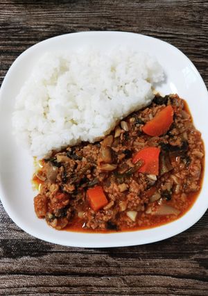野菜たっぷりひき肉ハヤシライス☆子供にも-レシピのメイン写真