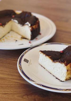 甘じょっぱいが最高！塩バスクチーズケーキ-レシピのメイン写真