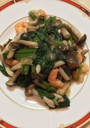 えびとほうれん草の「八宝醤」炒め-レシピのメイン写真