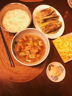 鶏モモと長ネギ油揚げの具沢山そうめん-レシピのメイン写真