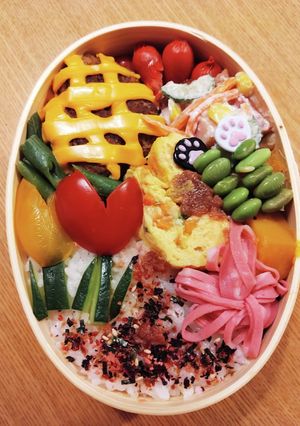 曲げわっぱ弁当、男子高校生ダイエット弁当-レシピのメイン写真