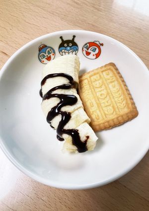 チョコバナナとクッキー-レシピのメイン写真