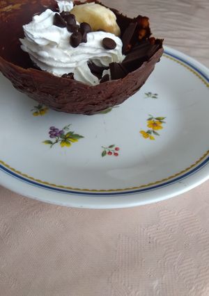 水風船でチョコカップのレシピ-レシピのメイン写真