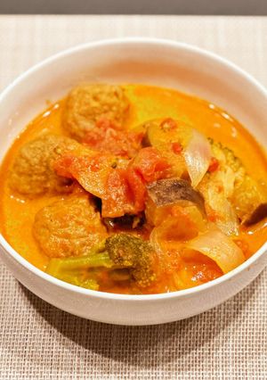 簡単時短！肉団子とブロッコリーのトマト煮-レシピのメイン写真