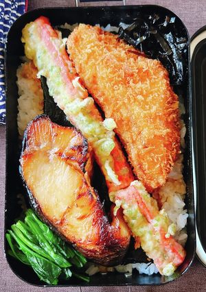 カニカマの磯辺揚げ弁当-レシピのメイン写真