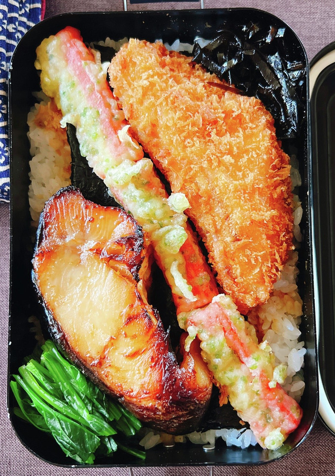 カニカマの磯辺揚げ弁当-レシピのメイン写真