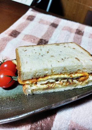 ホットサンドお好み焼きソース味-レシピのメイン写真