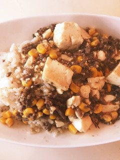 豆腐とコーンのそぼろ餡かけ丼-レシピのメイン写真