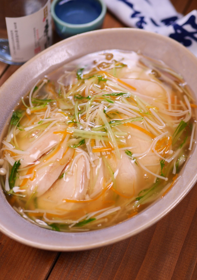 ヘルシー蒸し鶏の和風あんかけ-レシピのメイン写真