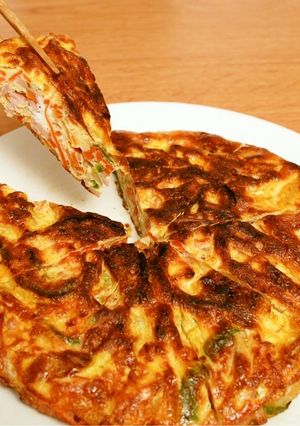 野菜たっぷり！簡単スパニッシュオムレツ-レシピのメイン写真