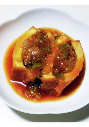 厚揚げの肉詰めあんかけ-レシピのメイン写真