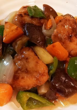 冷凍の唐揚げで時短！鶏肉と野菜の甘酢あん-レシピのメイン写真
