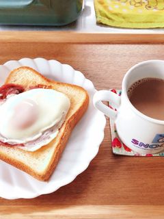 Fried egg 目玉焼きtoast☆-レシピのメイン写真