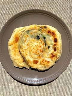 米粉でほうれん草と搾菜のお焼き-レシピのメイン写真