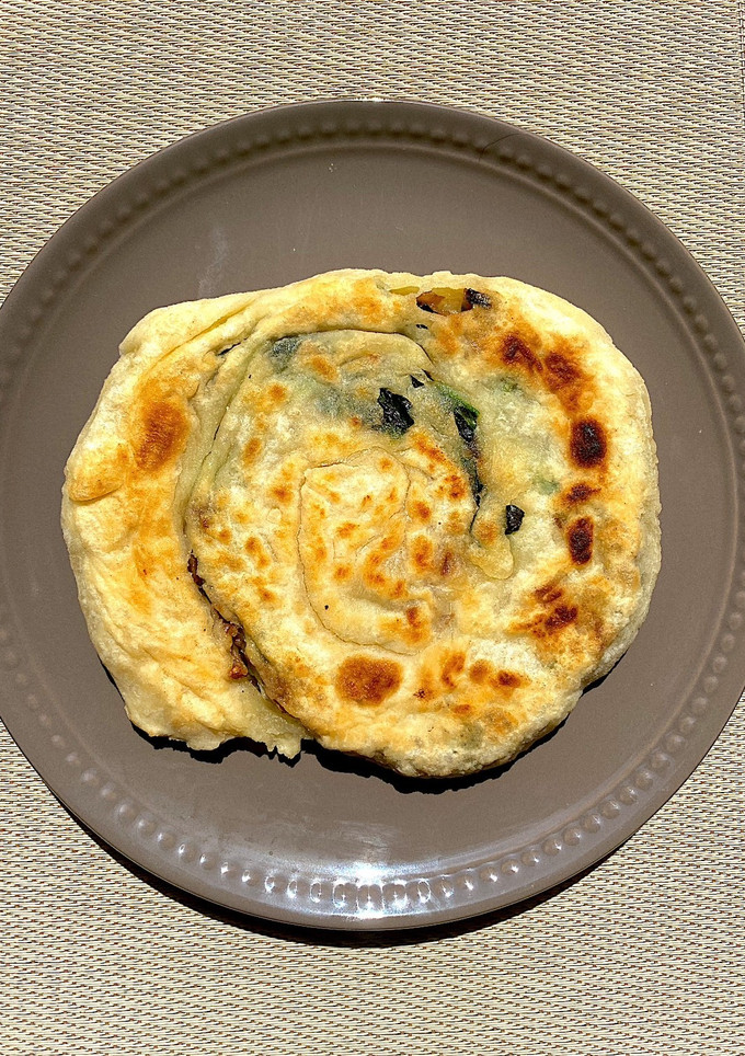 米粉でほうれん草と搾菜のお焼き-レシピのメイン写真
