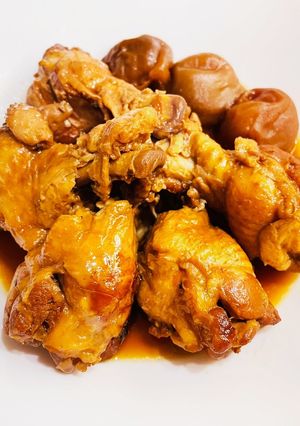 鳥手羽元の梅酒煮-レシピのメイン写真