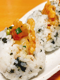 韓国のりの海老天むす-レシピのメイン写真
