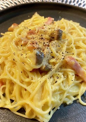 茅乃舎野菜だし★即席パスタ　カルボナーラ-レシピのメイン写真