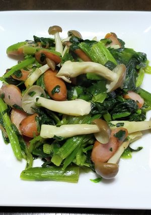 冷凍ほうれん草としめじ炒め-レシピのメイン写真