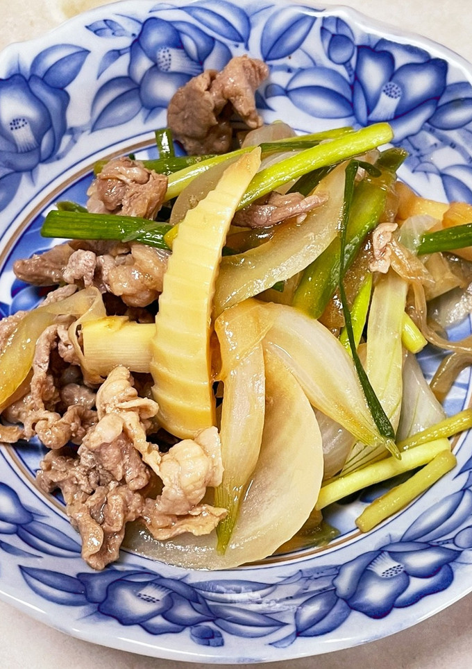 ニンニクの芽とたけのこの豚肉炒め-レシピのメイン写真