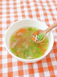 レタスとにんじんのツナスープ離乳食後期-レシピのメイン写真