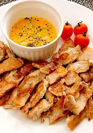 豚肉のバジルにんにくチーズディップ-レシピのメイン写真