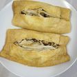 油揚げのモヤシとシメジの包み煮