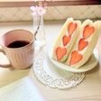 簡単!本格ハートの苺サンド♡