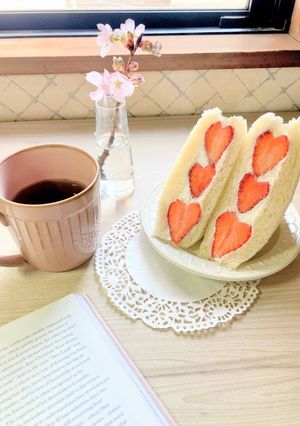 簡単！本格ハートの苺サンド♡-レシピのメイン写真
