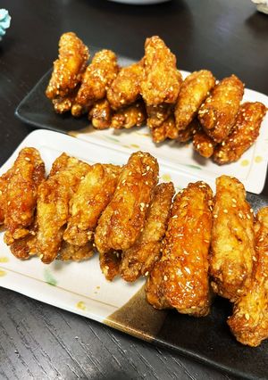 週末お父さんの甘辛手羽中からあげ-レシピのメイン写真