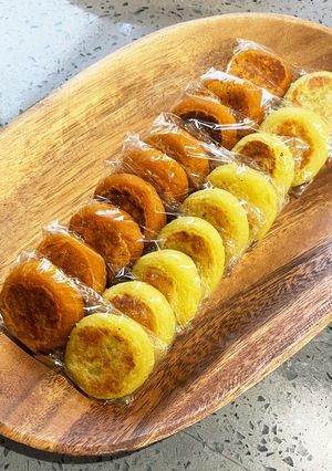 きな粉かぼちゃとさつま芋のおやき　掴み食-レシピのメイン写真