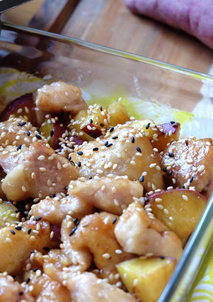 鶏とさつまいもdeこってりマヨ照り焼き-レシピのメイン写真