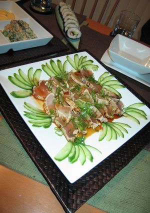 びんちょう鮪のたたきサラダ-レシピのメイン写真