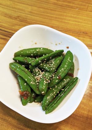 適当 スナップエンドウのカツオ梅風味-レシピのメイン写真