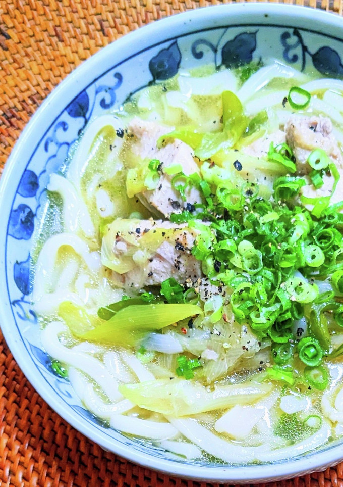 鶏ネギ旨塩うどん-レシピのメイン写真