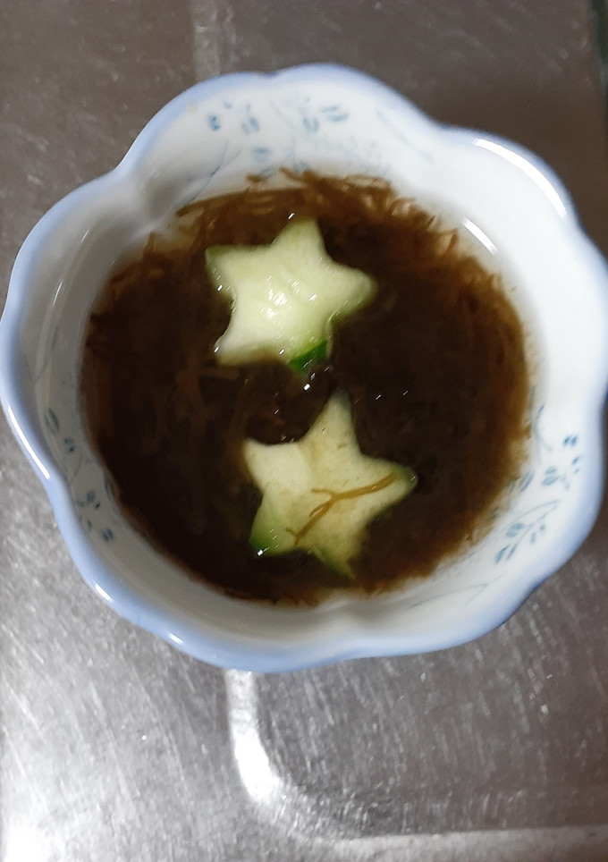 簡単★もずく酢にめんつゆときゅうり-レシピのメイン写真