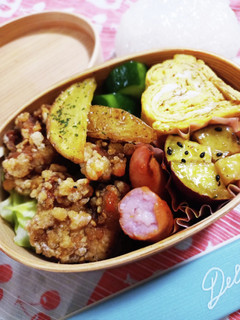 ボツボツ少なめ!天かす衣の唐揚げ弁当♪-レシピのメイン写真