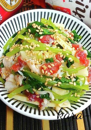 筍と三つ葉とサラダチキンの梅わさび和え-レシピのメイン写真