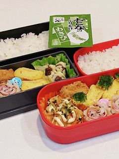 高校生(1年)弁当7&旦那さん弁当65-レシピのメイン写真