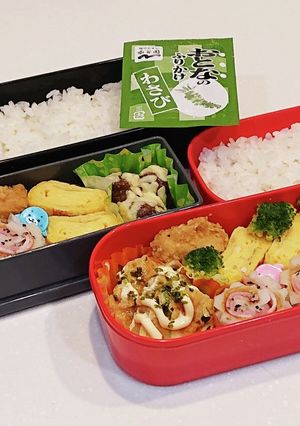 高校生(1年)弁当7&旦那さん弁当65-レシピのメイン写真
